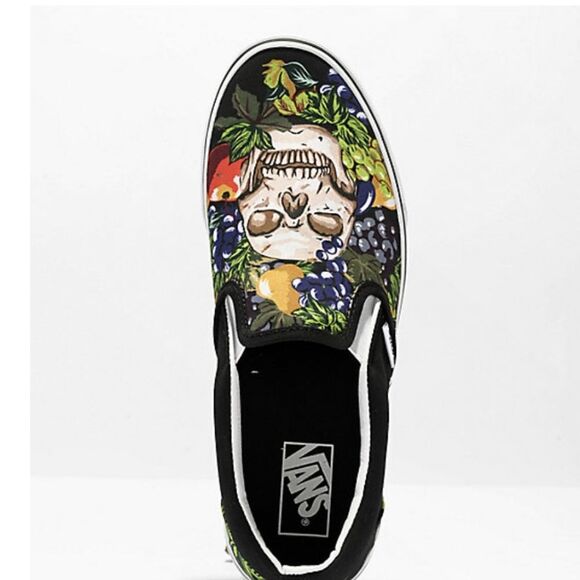 Vans Slip-On Fruit Skull Skate Shoes - Picture 2 of 10